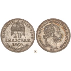 Ferenc József 10 krajcár 1869 KB