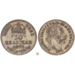 Ferenc József 10 krajcár 1870 KB