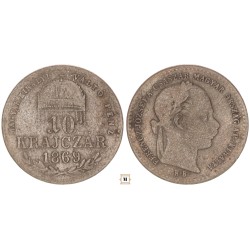 Ferenc József 10 krajcár 1869 KB