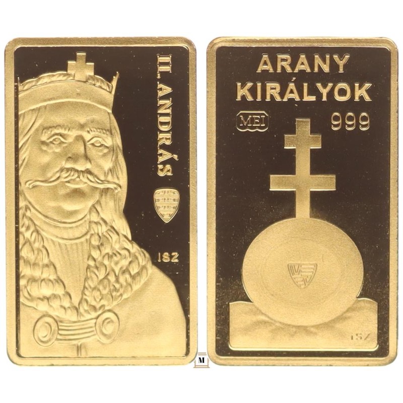 Arany Királyok - II. András, Au(.999), 0.5g, PROOF