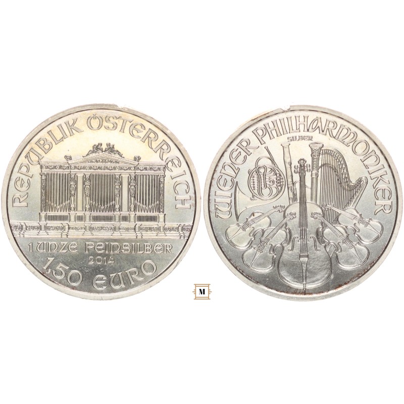 Ausztria, 1.50 EUR Filharmonikusok 2014