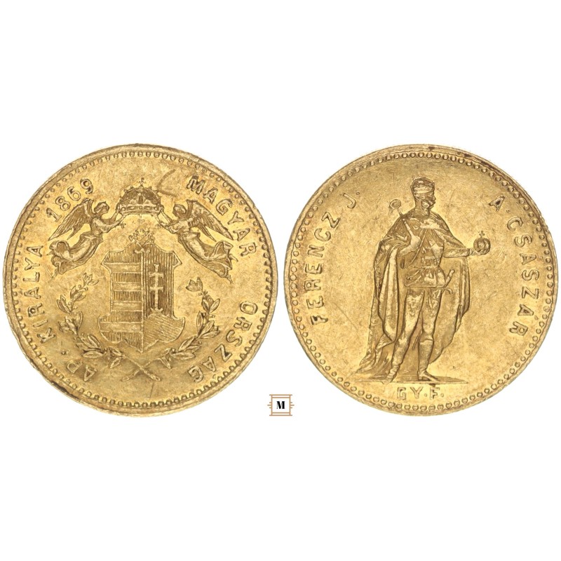 Ferenc József dukát 1869 Gy.F.
