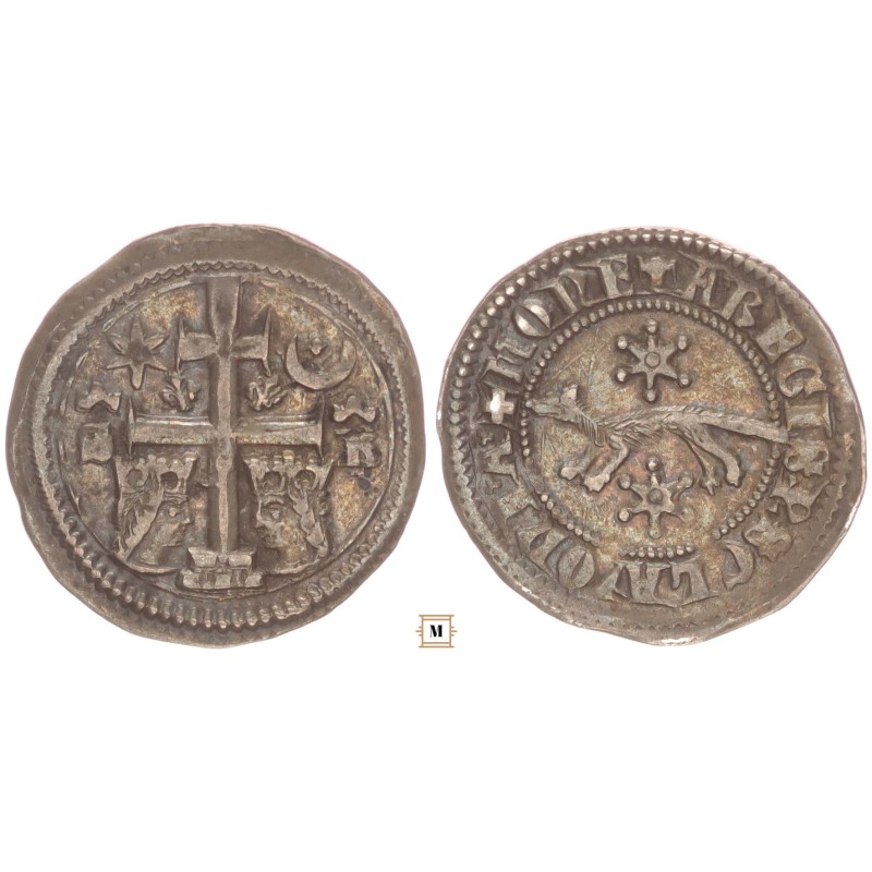 Szlavón denár V. István 1245/1270-72 S-R ÉHsz12