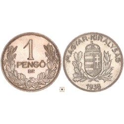 Magyar Királyság 1 pengő 1938 BP