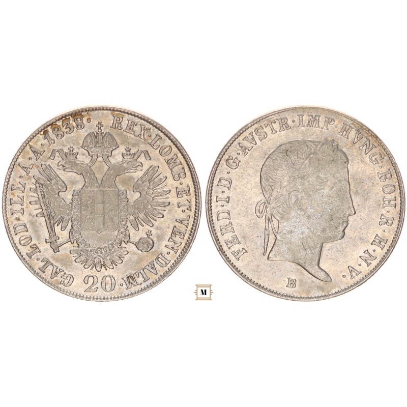 V. Ferdinánd 20 krajcár 1838 B