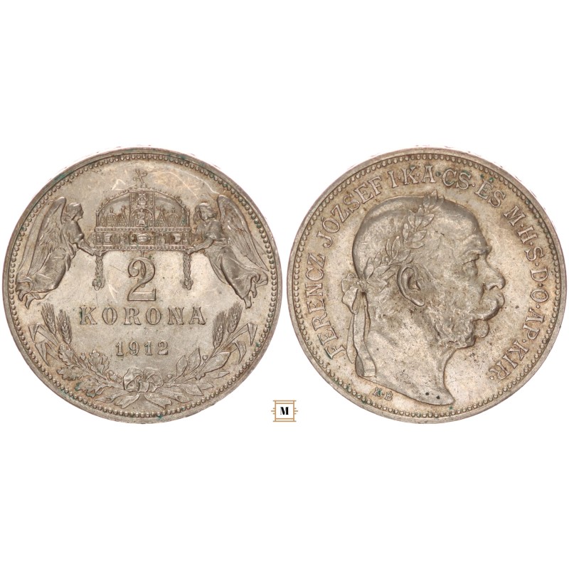 Ferenc József 2 korona 1912 KB