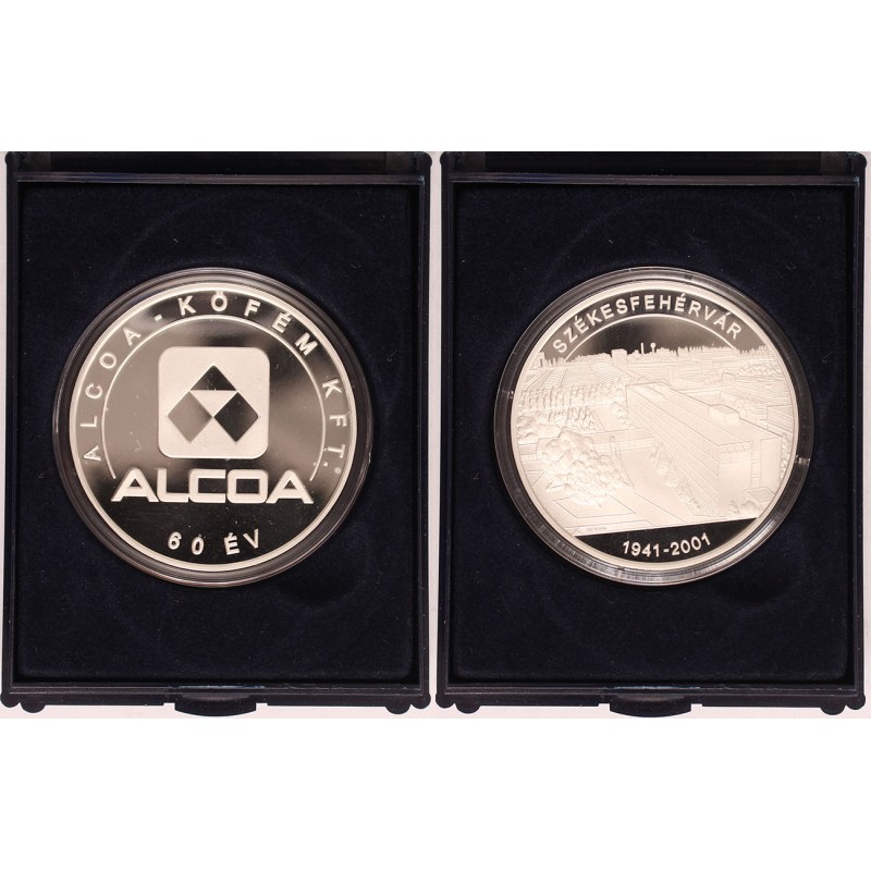 Alcoa-Köfém Kft. színezüst emlékérem 1 Uncia