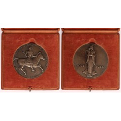 Szent István 1039-1938 ezüstérem eredeti dobozában, Madarassy Walter