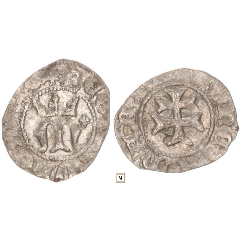 Mária 1382-1387/1395 denár -liliom Kassa ÉH442
