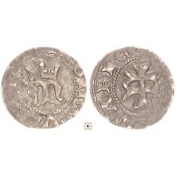 Mária 1382-1387/1395 denár -liliom Kassa ÉH442