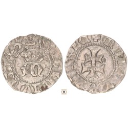 Mária 1382-1387/1395 denár liliom-liliom Kassa ÉH442