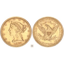 USA 5 dollár 1881