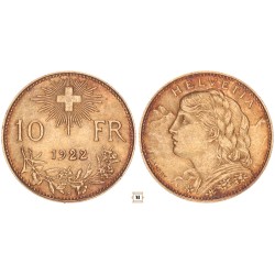 Svájc 10 frank 1922