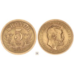 Svédország 5 kronor 1901