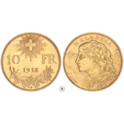 Svájc 10 frank 1913