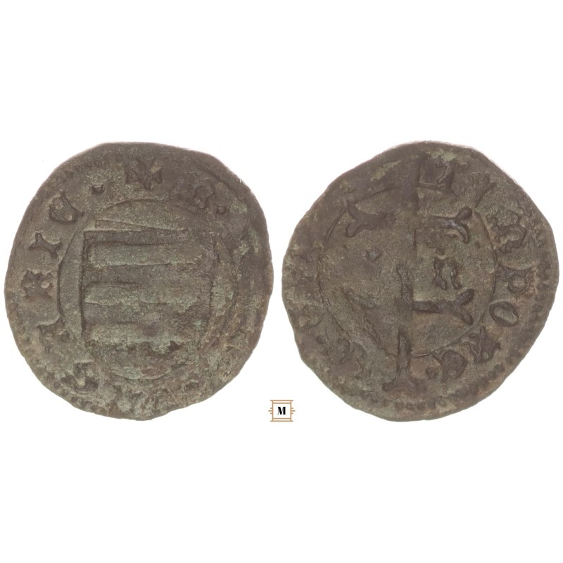 Hunyadi János 1446-53 denár B-n* ÉH 485