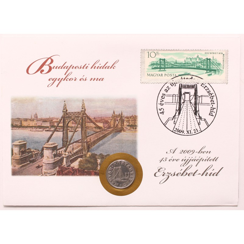50 fillér 1999 érmés boríték - Erzsébet híd 2.