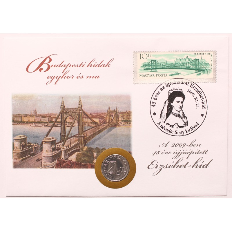 50 fillér 1999 érmés boríték - Erzsébet híd 3.
