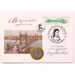 50 fillér 1999 érmés boríték - Erzsébet híd 4.