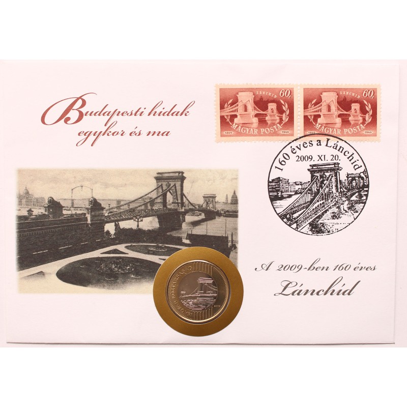 200 Ft 2009 érmés boríték - Lánchíd 2.