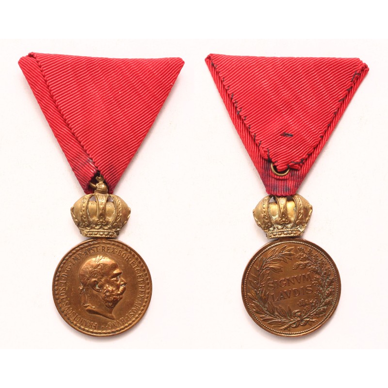 FJ bronz Signum Laudis vörös szalagon