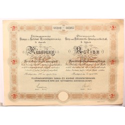 Felsőmagyarországi Bánya- és Kohómű Rt. részvény 125 pengő 1926