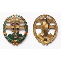 Horthy csapattiszti jelvény, gyártójel nélküli