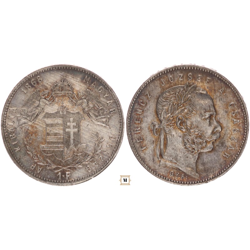 Ferenc József 1 forint 1868 Gy.F.