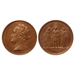 Németország, Goethe 75. születésnapjára bronz érem 1826