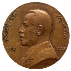 Pásztor Miksa 1916-1935 bronz érem