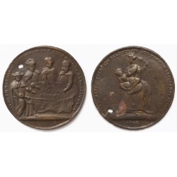 Osztrák Németalföld Mária Terézia pragmatica sanctio gúnyérem 1742