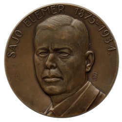 Sajó Elemér 1875 - 1934 bronz érem