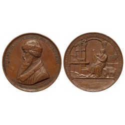 Németország, Gutenberg 400 éves a könyvnyomtatás bronz érem 1842