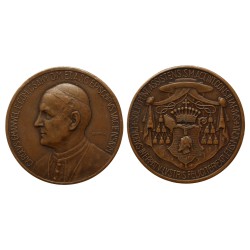 Csáky Károly váci püspök bronz érem 1910