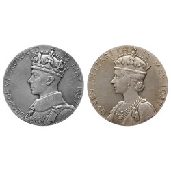 Nagy Britannia VI. György koronázási ezüst érem 1937