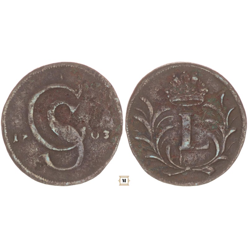 Selmecbánya I. Lipót bányapénz 1702