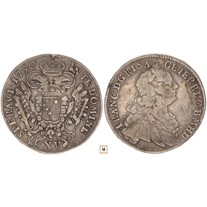 Lotharingiai Ferenc 15 krajcár 1750 KB