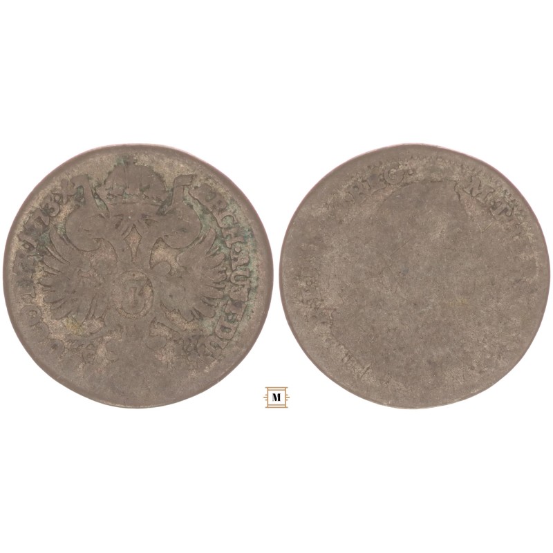 Mária Terézia 3 krajcár 1773 CK Bécs