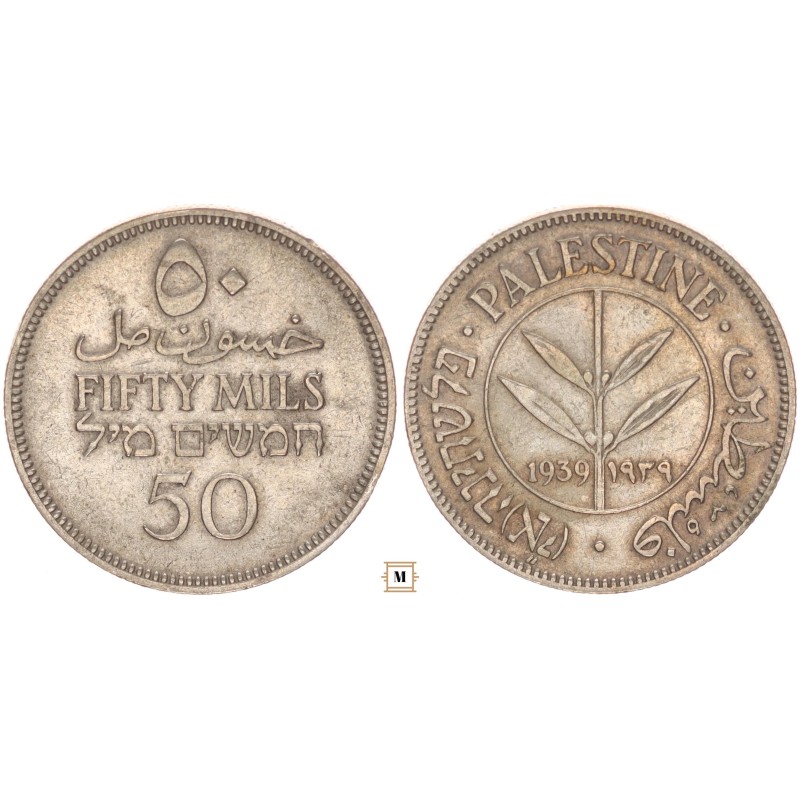 Palesztína 50 mils 1939