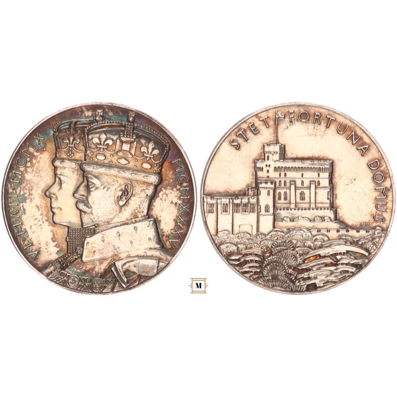 Nagy-Britannia, V. György jubileumi 50 éves uralkodás ezüst érem 1910-1935