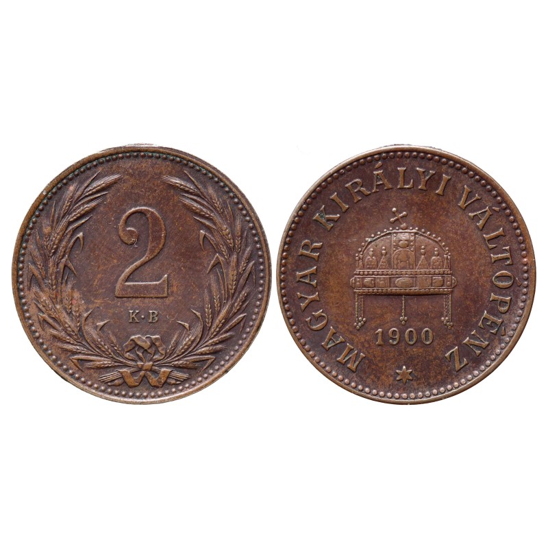 2 fillér 1900 KB R!