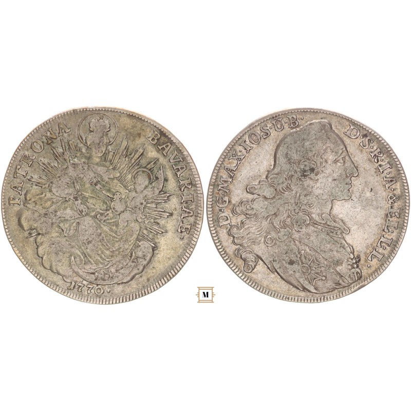 Bajorország III. Miksa József tallér 1770