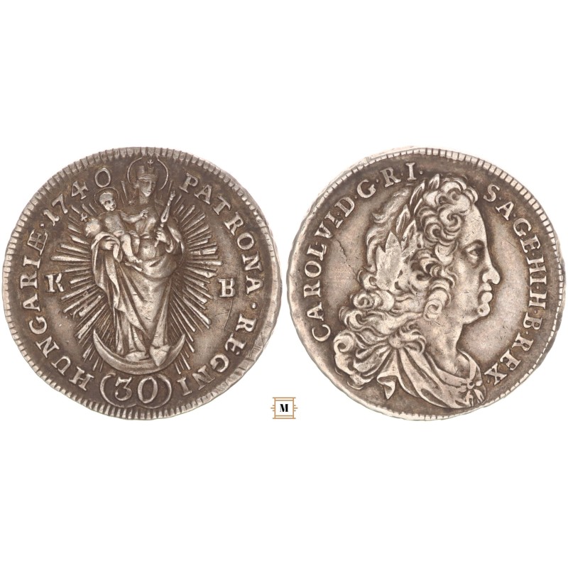 III. Károly 30 krajcár 1740 KB