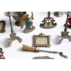 Miséző készlet antik ón gyermekjáték 20. század első fele