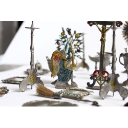 Miséző készlet antik ón gyermekjáték 20. század első fele