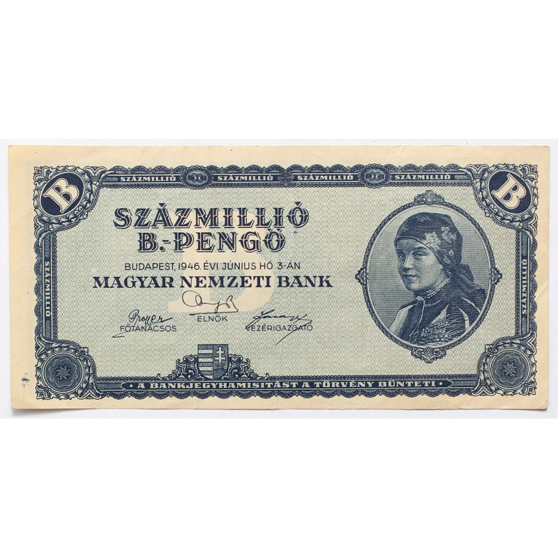 Százmillió B.-pengő 1946