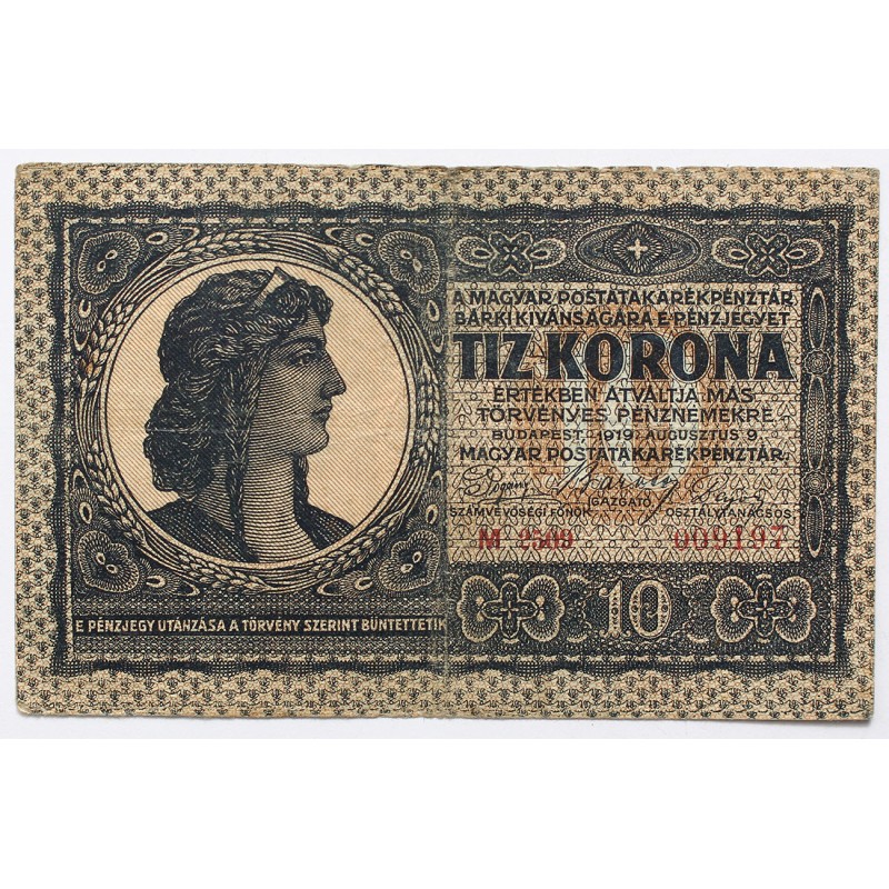 20 korona 1919. augusztus 9. M sorozat