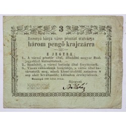 Rozsnyó 3 krajcár 1849