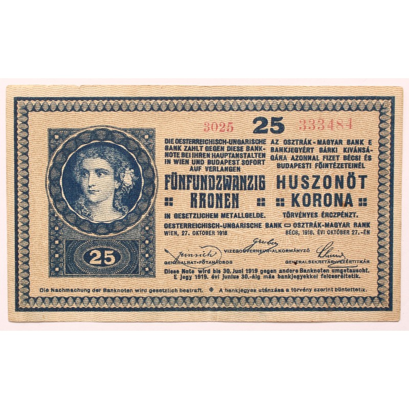 25 korona 1918