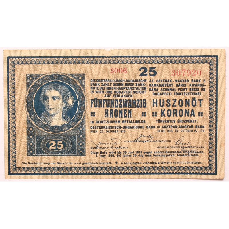 25 korona 1918